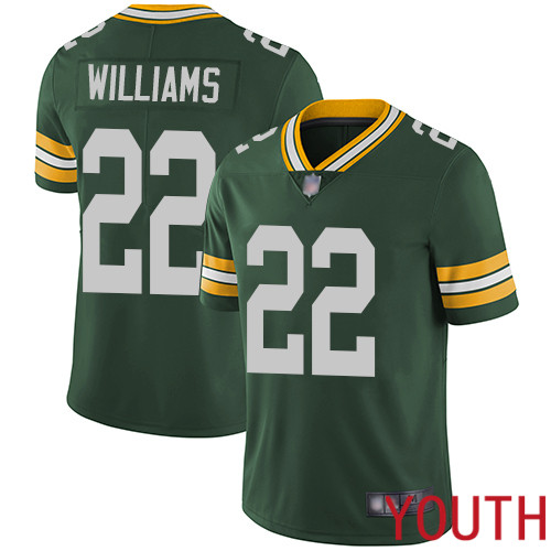 Green Bay Packers Limited Green Youth #22 Williams Dexter Home Jersey Nike NFL Vapor Untouchable